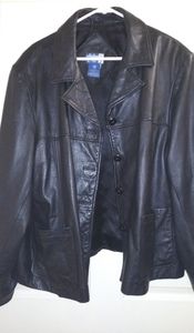 Black leather jacket